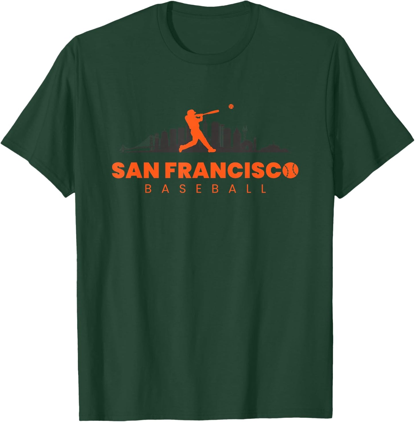 San Francisco Baseball Minimalist Vintage Baseball Lover T-Shirt - T-Shirt | Forest