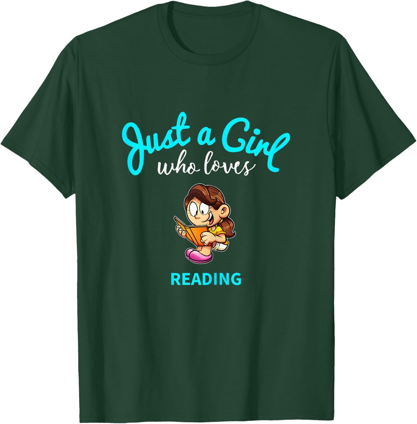Reading Shirt for Girls | Children Reading T-Shirt - T-Shirt | Forest