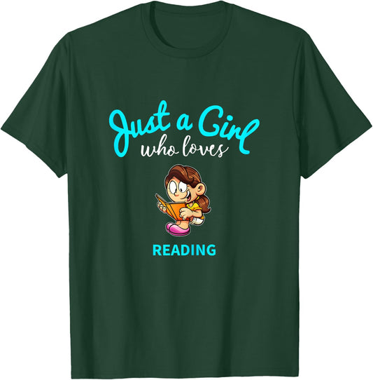 Reading Shirt for Girls | Children Reading T-Shirt - T-Shirt | Forest