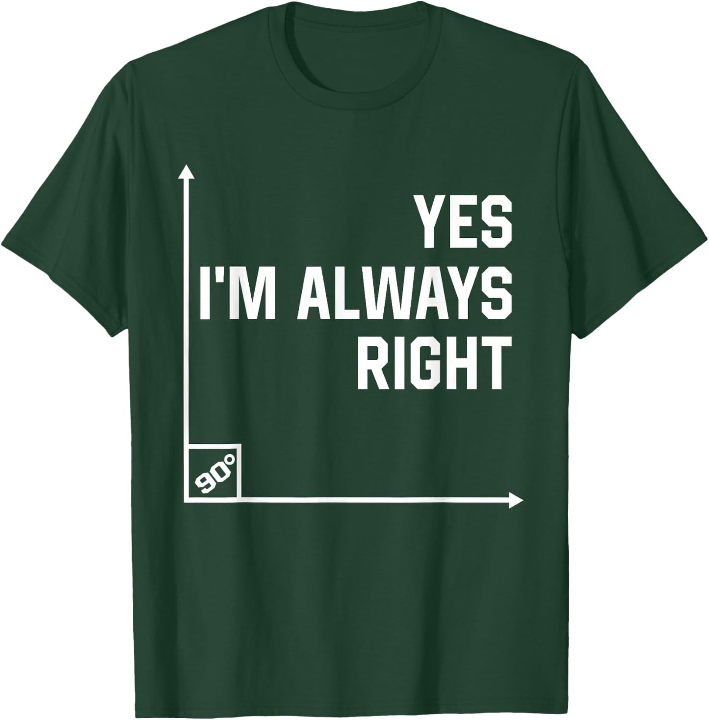 Math Teacher Gifts, Yes I Am Always Right Mathematics T-Shirt - T-Shirt | Forest