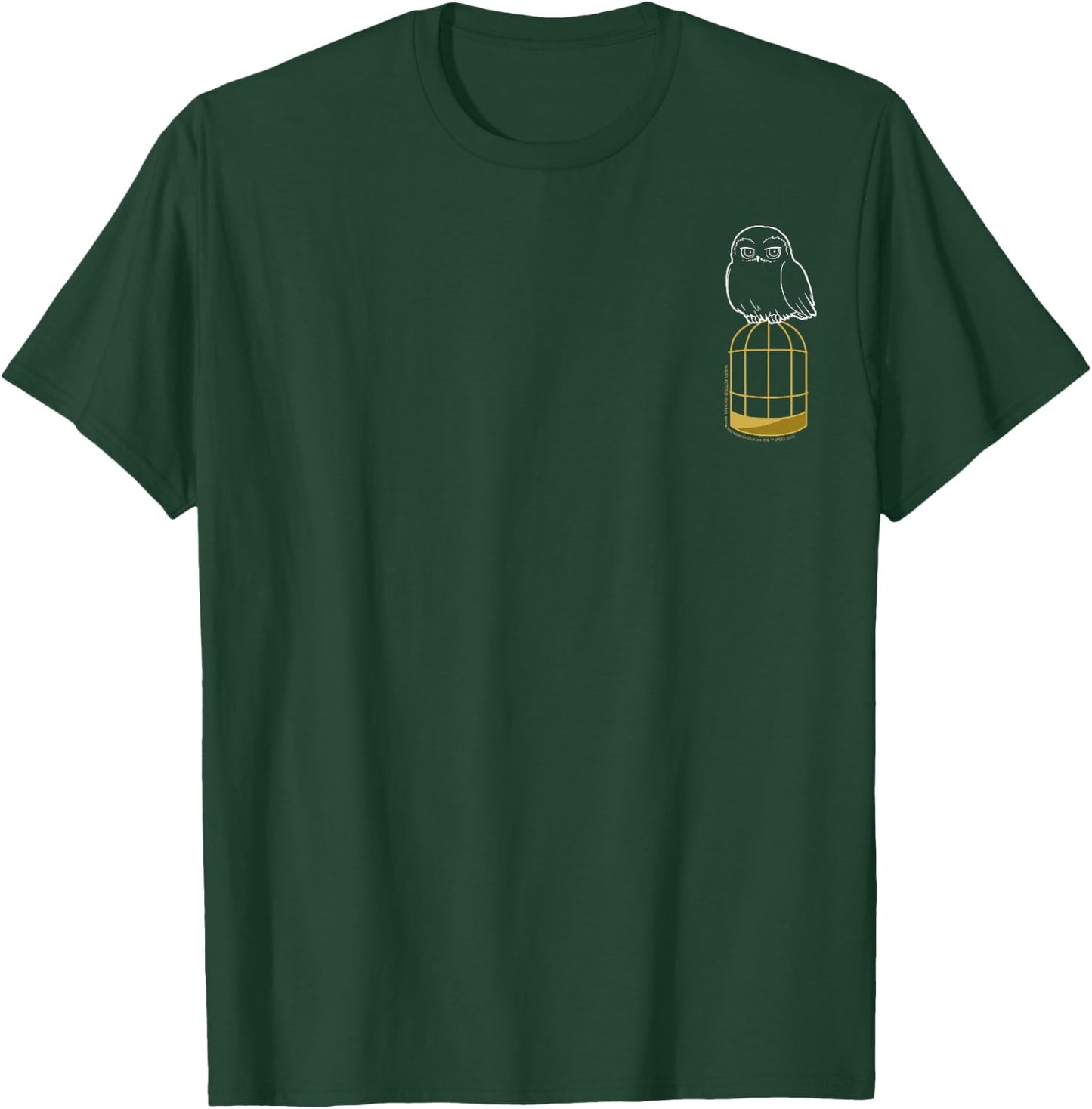 Harry Potter Hedwig Cage Left Chest Outline T-Shirt - T-Shirt | Forest