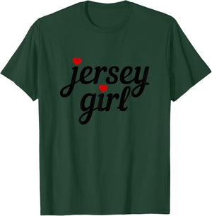 Jersey Girl New Jersey Heart Funny Cute New Jersey T-Shirt - T-Shirt | Forest