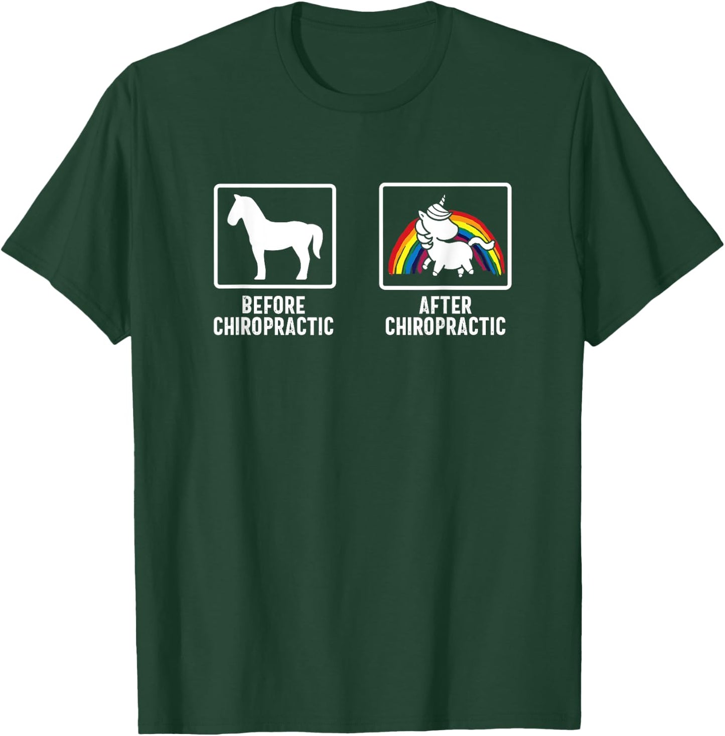 Chiropractor Unicorn Chiropractic Assistant Therapy T-Shirt - T-Shirt | Forest