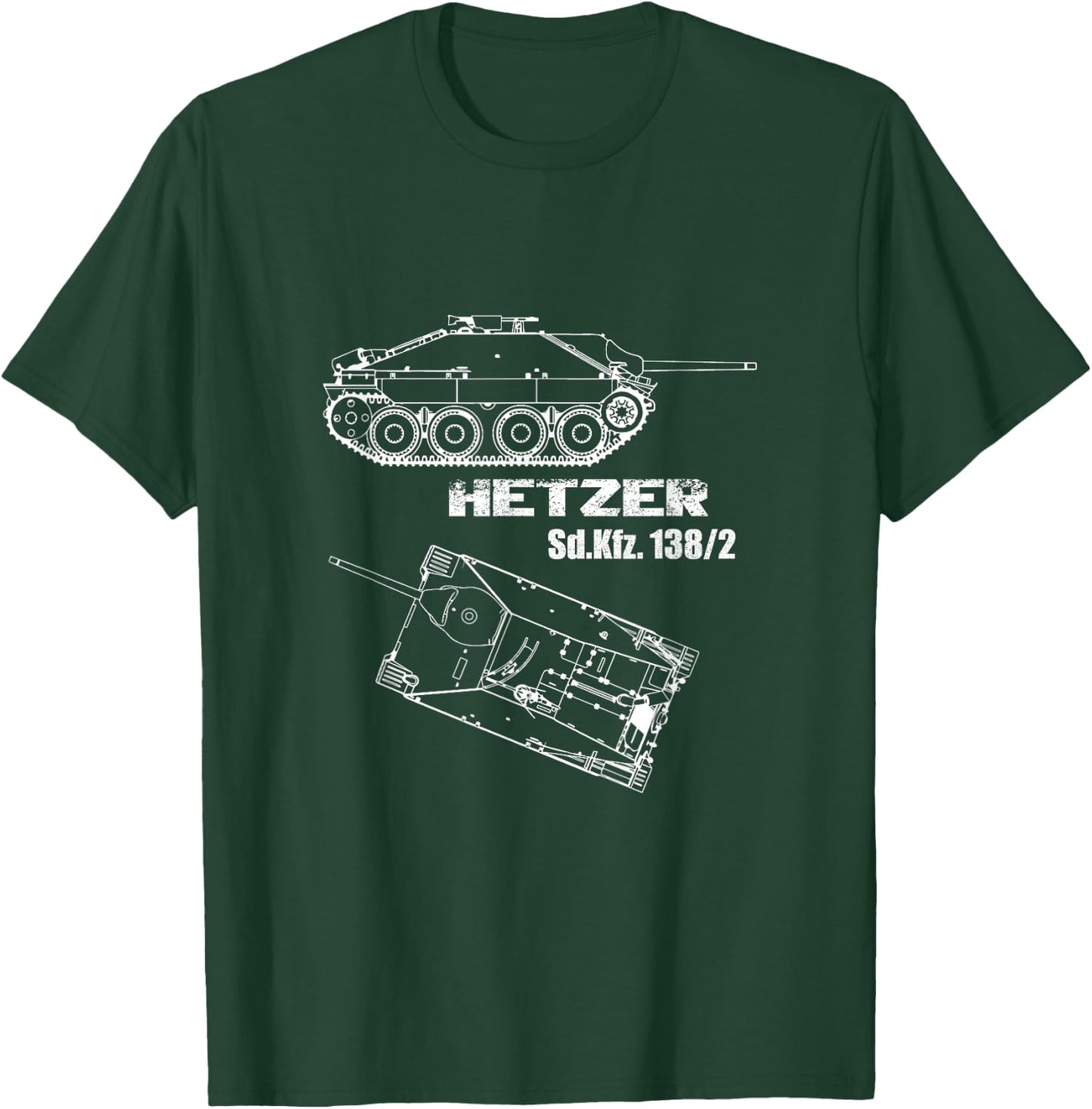 Tank destroyer Hetzer Sd.Kfz. 138/2 German Wehrmacht WW 2 T-Shirt - T-Shirt | Forest