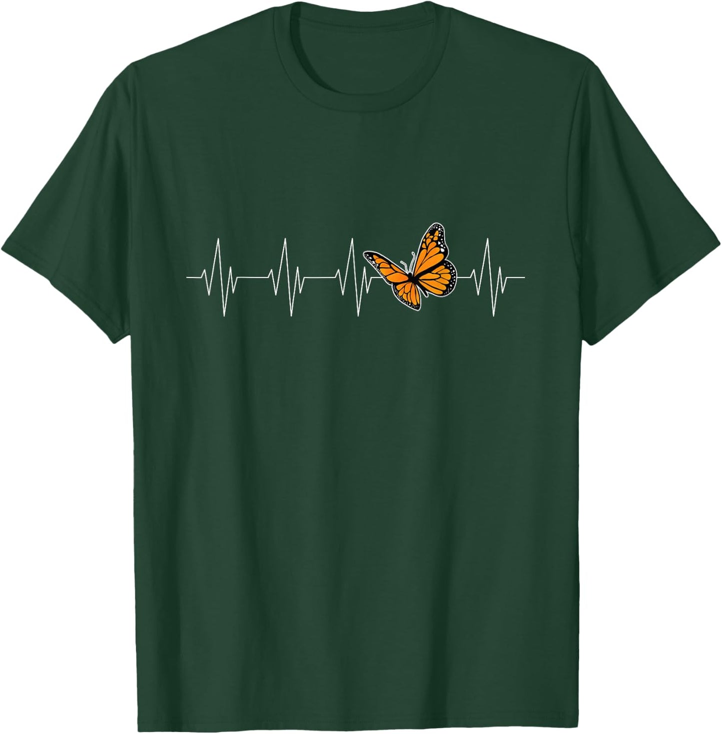 Monarch Butterflies Heartbeat, Cute Milkweed Butterfly Lover T-Shirt - T-Shirt | Forest