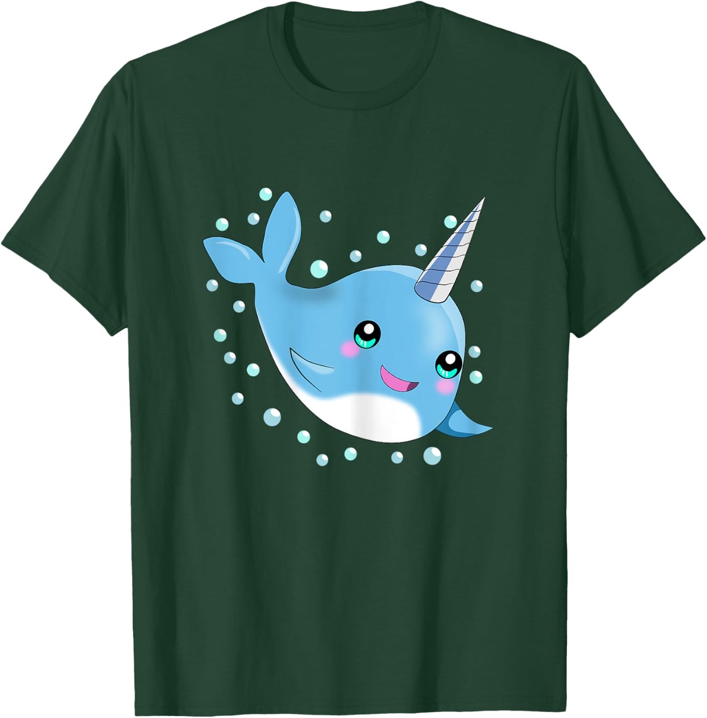 Sea Animal Lover Gift Kids Boys Girls Cute Baby Narwhal T-Shirt - T-Shirt | Forest