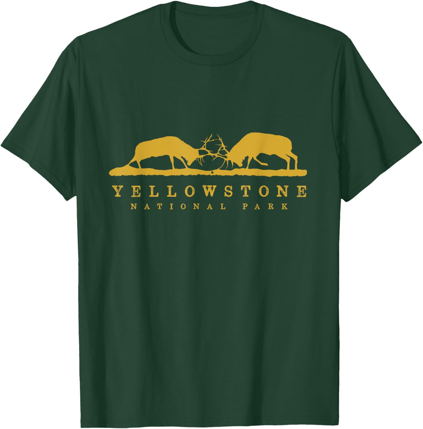 Yellowstone National Park Animal Lover Bull Elk Battle Elk T-Shirt - T-Shirt | Forest