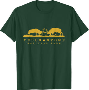 Yellowstone National Park Animal Lover Bull Elk Battle Elk T-Shirt - T-Shirt | Forest