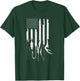 Hunting Fishing USA Flag American Themed Decor T-Shirt - T-Shirt | Forest