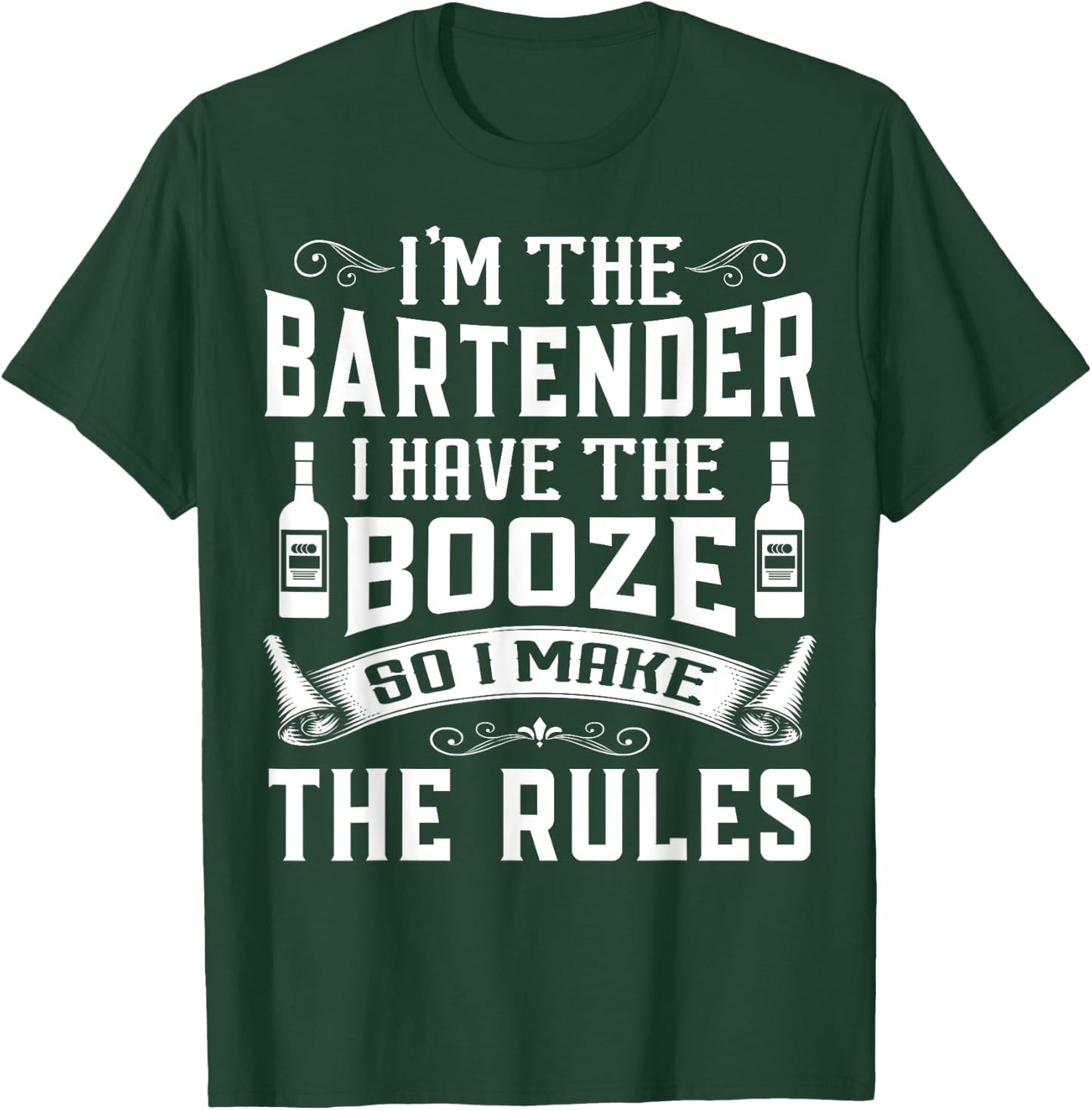 I'm The Bartender Funny Bartending apparel Men Women T-Shirt - T-Shirt | Forest