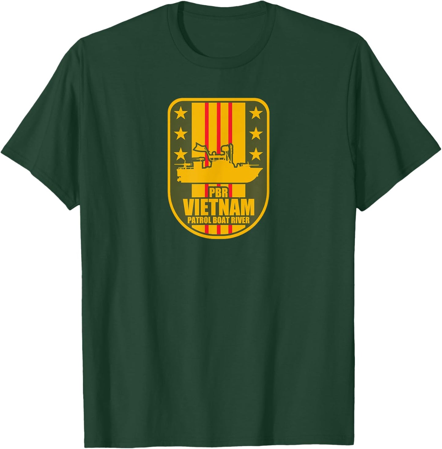 PBR Patrol Boat River Vietnam Patch T-Shirt - T-Shirt | Forest