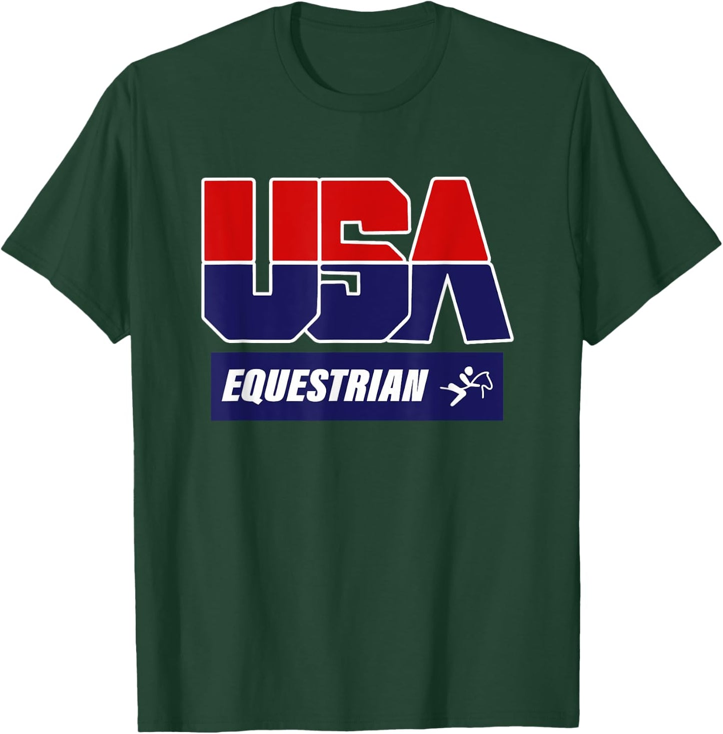 Equestrian Sports, Love of Horses, 2021 USA Team T-Shirt - T-Shirt | Forest