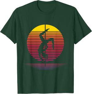 Proud Poledancing Gifts Retro Pole Dancing Silhouette - Women's Black Small Classic Fit Short Sleeve T-Shirt - T-Shirt | Forest