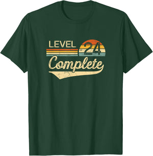 Level 24 Complete Vintage 24th Wedding Anniversary T-Shirt - T-Shirt | Forest
