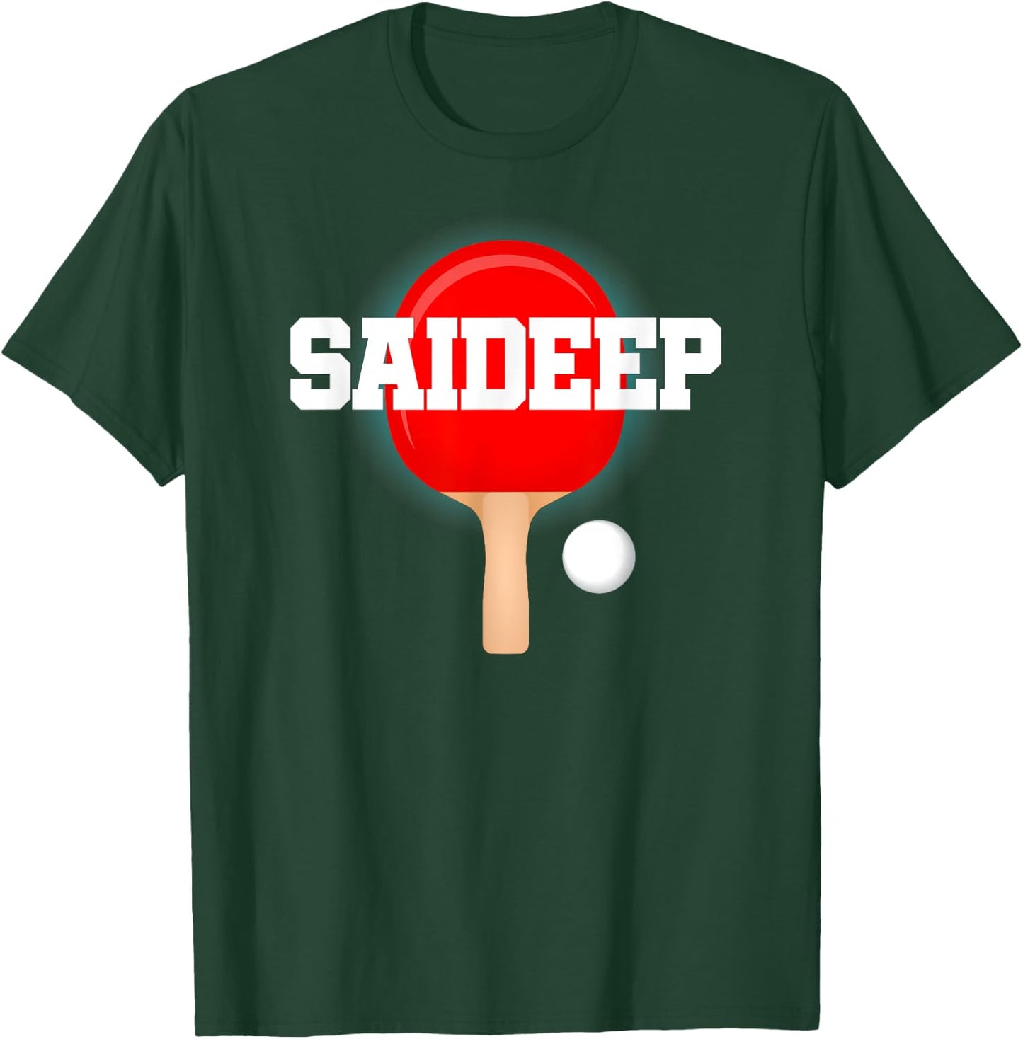 Saideep Name Boys Table Tennis Ping Pong Game Racket Sports T-Shirt - T-Shirt | Forest