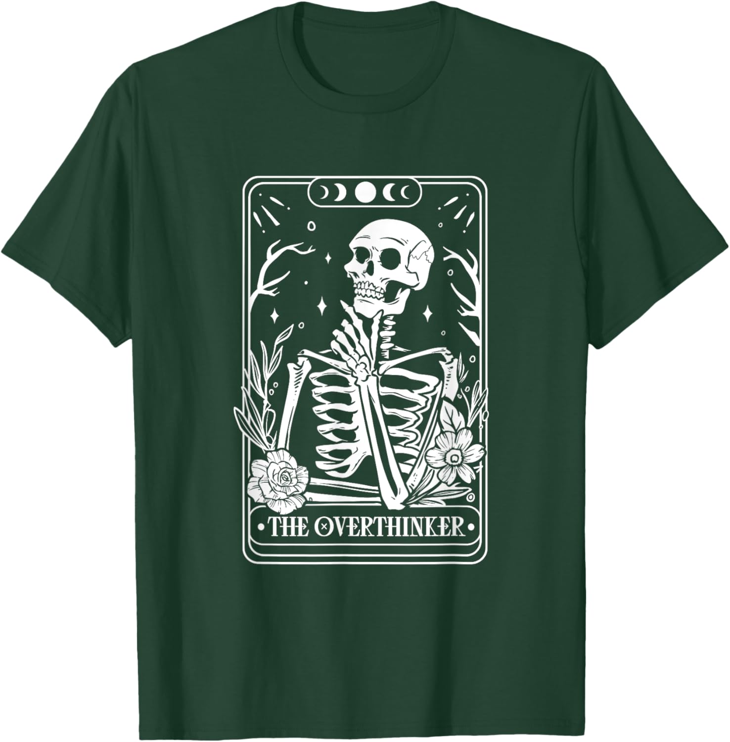 The Overthinker tarot -Adults , Black, Small, Short Sleeve T-Shirt - T-Shirt | Forest