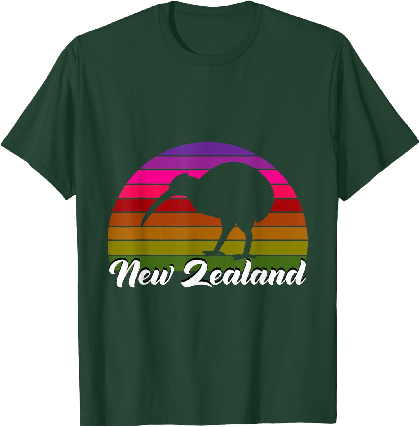 Auckland Kiwi New Zealander Backpacker Gift New Zealand T-Shirt - T-Shirt | Forest