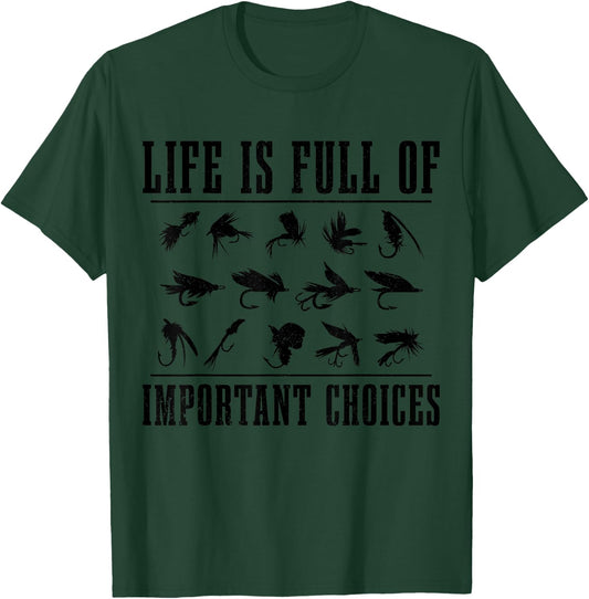 Fly Fishing Gift Vintage Fishing Fisherman Fly Fishing T-Shirt - T-Shirt | Forest