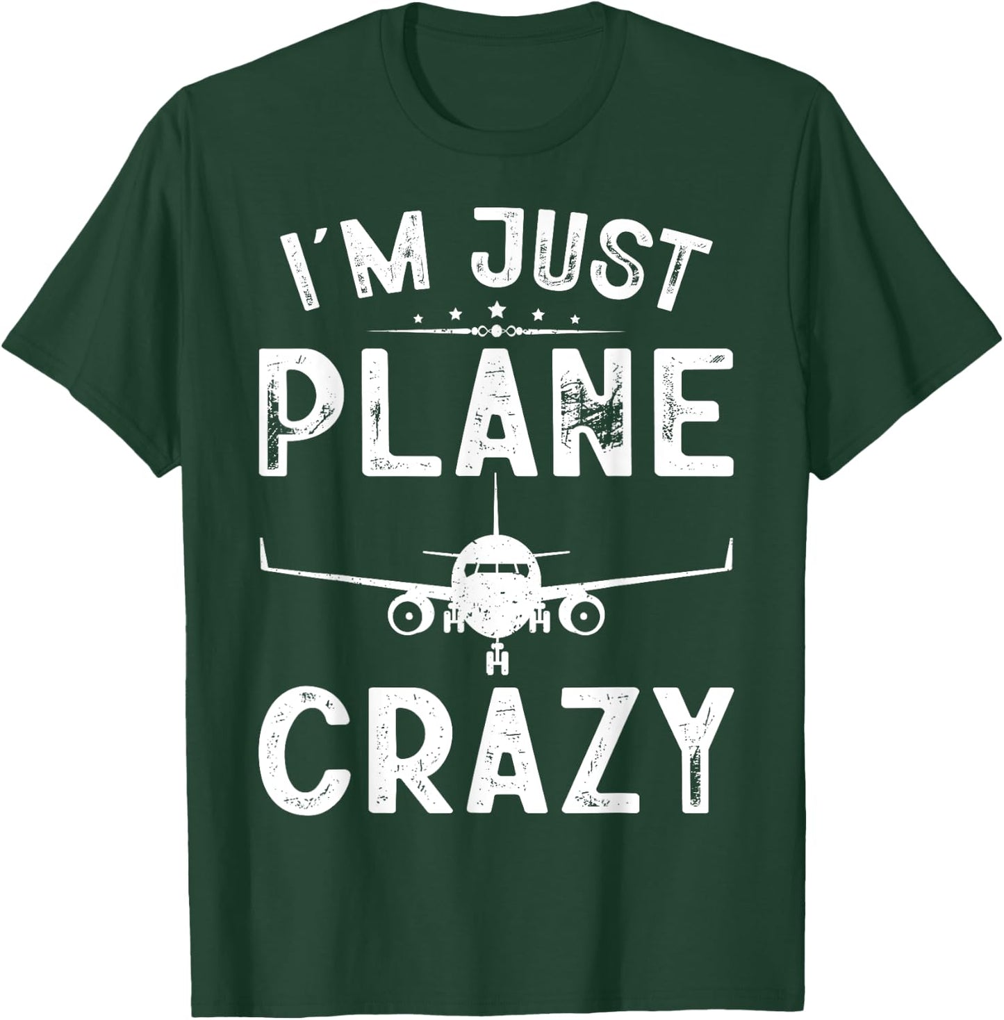 I'm Just Plane Crazy Airplanes Lover Kids Boy Aviation Gifts T-Shirt - T-Shirt | Forest