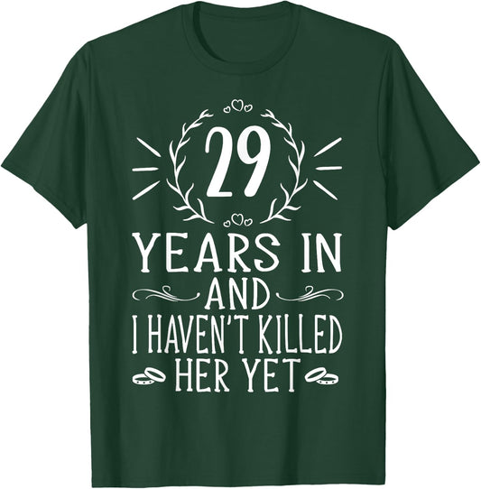 29th Wedding Anniversary Shirt - 29 Years Marriage T-Shirt - T-Shirt | Forest