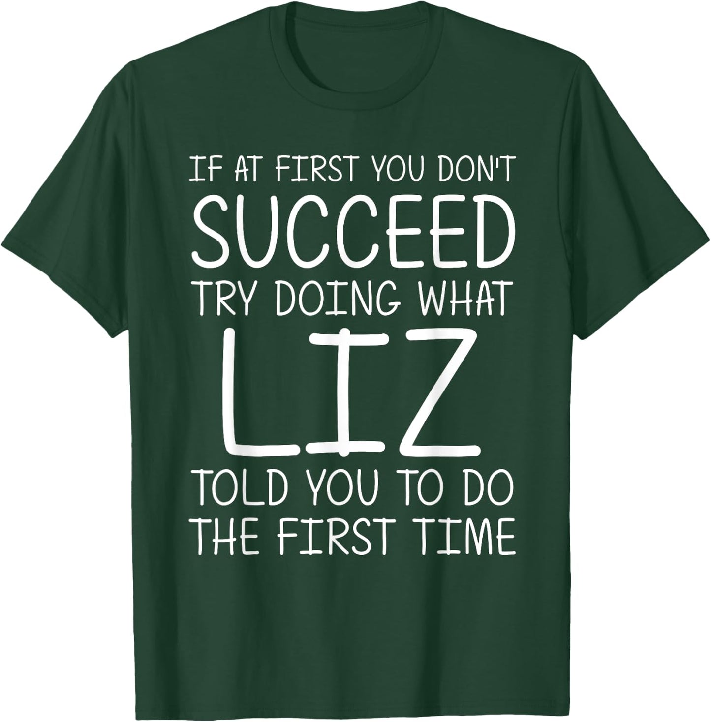 LIZ Gift Name Personalized Birthday Funny Christmas Joke T-Shirt - T-Shirt | Forest