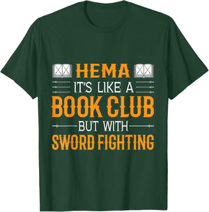 HEMA Book Club With Sword Fighting T-Shirt - T-Shirt | Forest