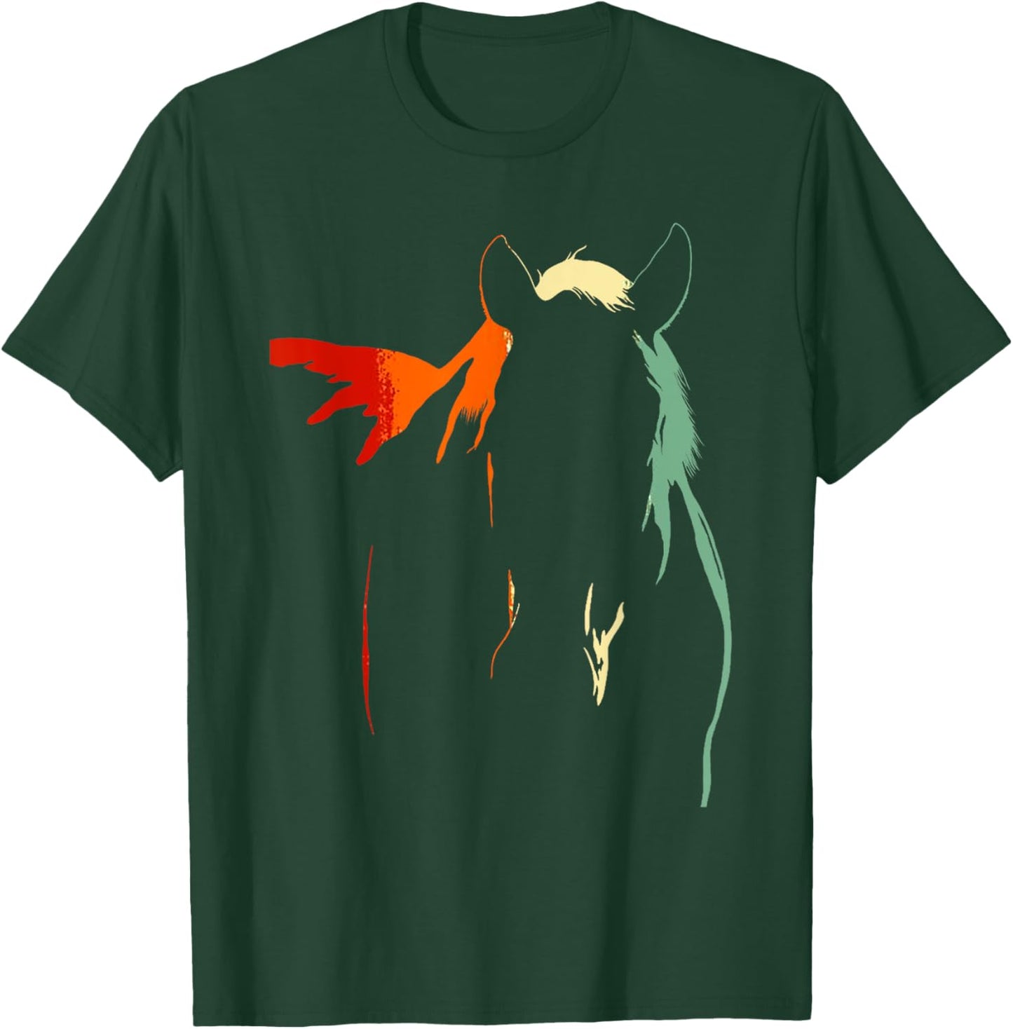 Horse Silhouette Graphic Art Design Vintage T-Shirt - T-Shirt | Forest