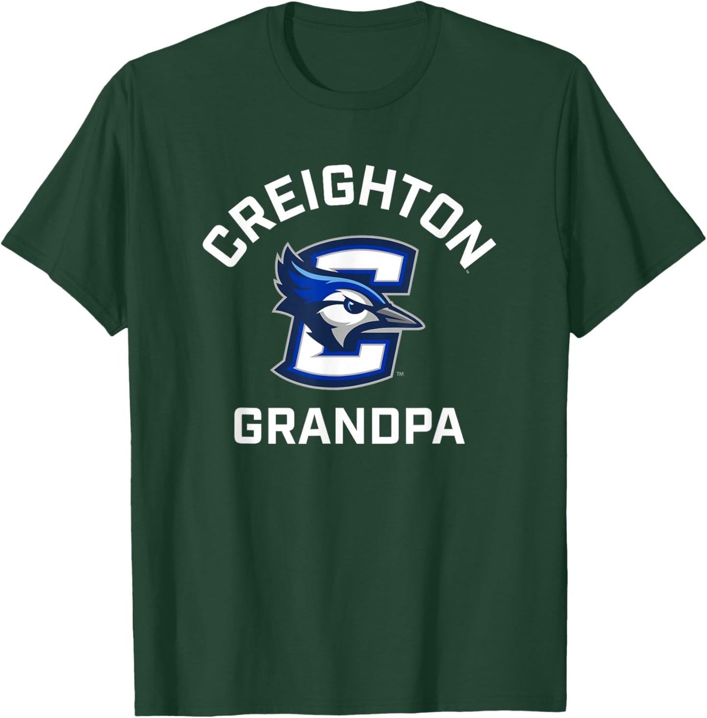 Creighton University Bluejays Arched Grandpa T-Shirt - T-Shirt | Forest