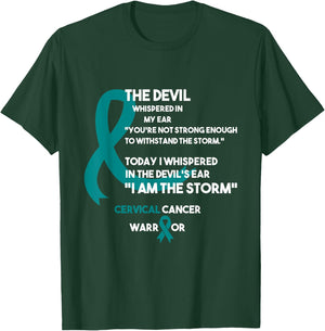 Cancer Fight Supporter Cervical Cancer Awareness T-Shirt - T-Shirt | Forest
