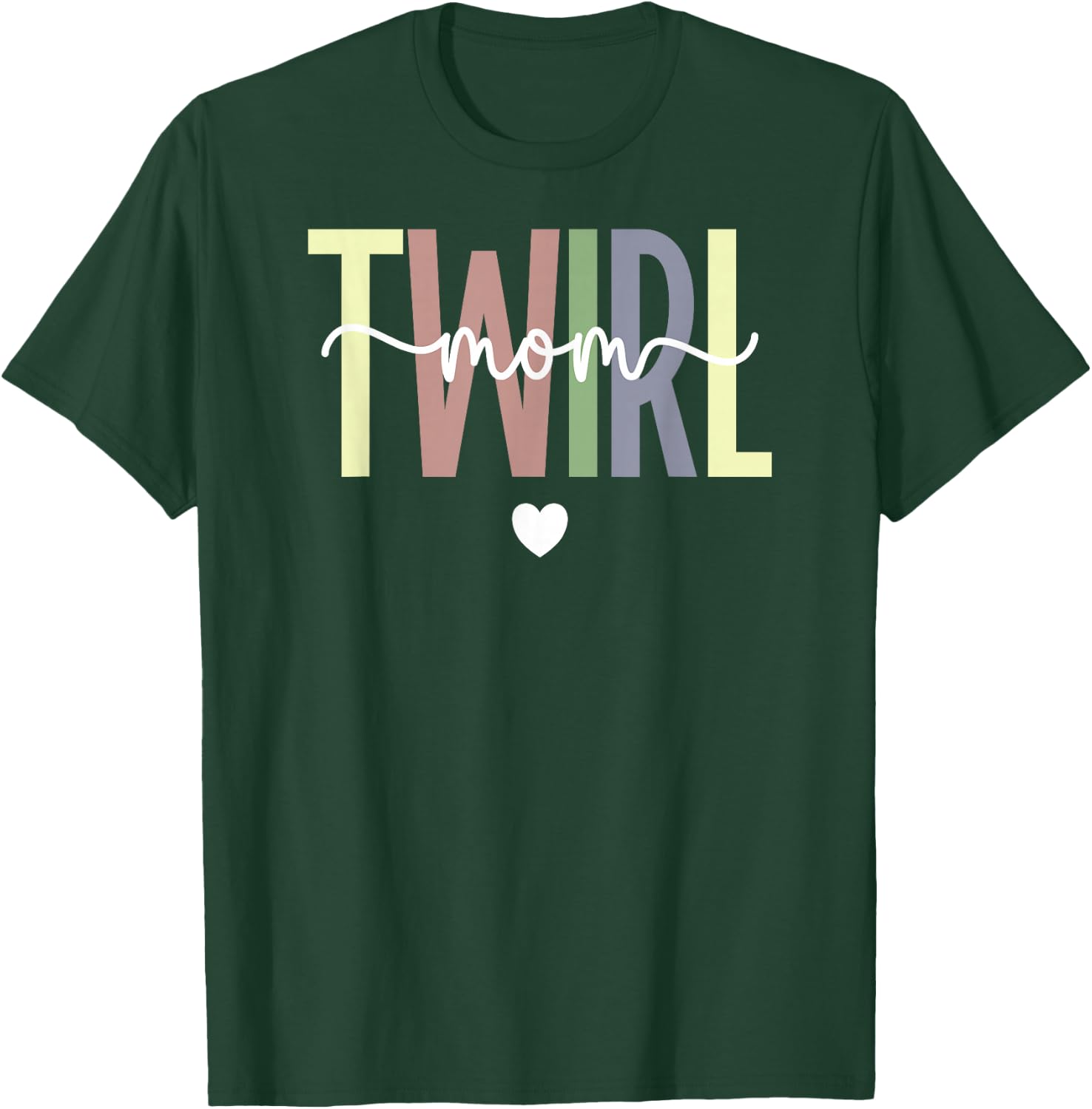 Baton Twirl Mom Of A Baton Twirler Baton Twirling Mom T-Shirt - T-Shirt | Forest