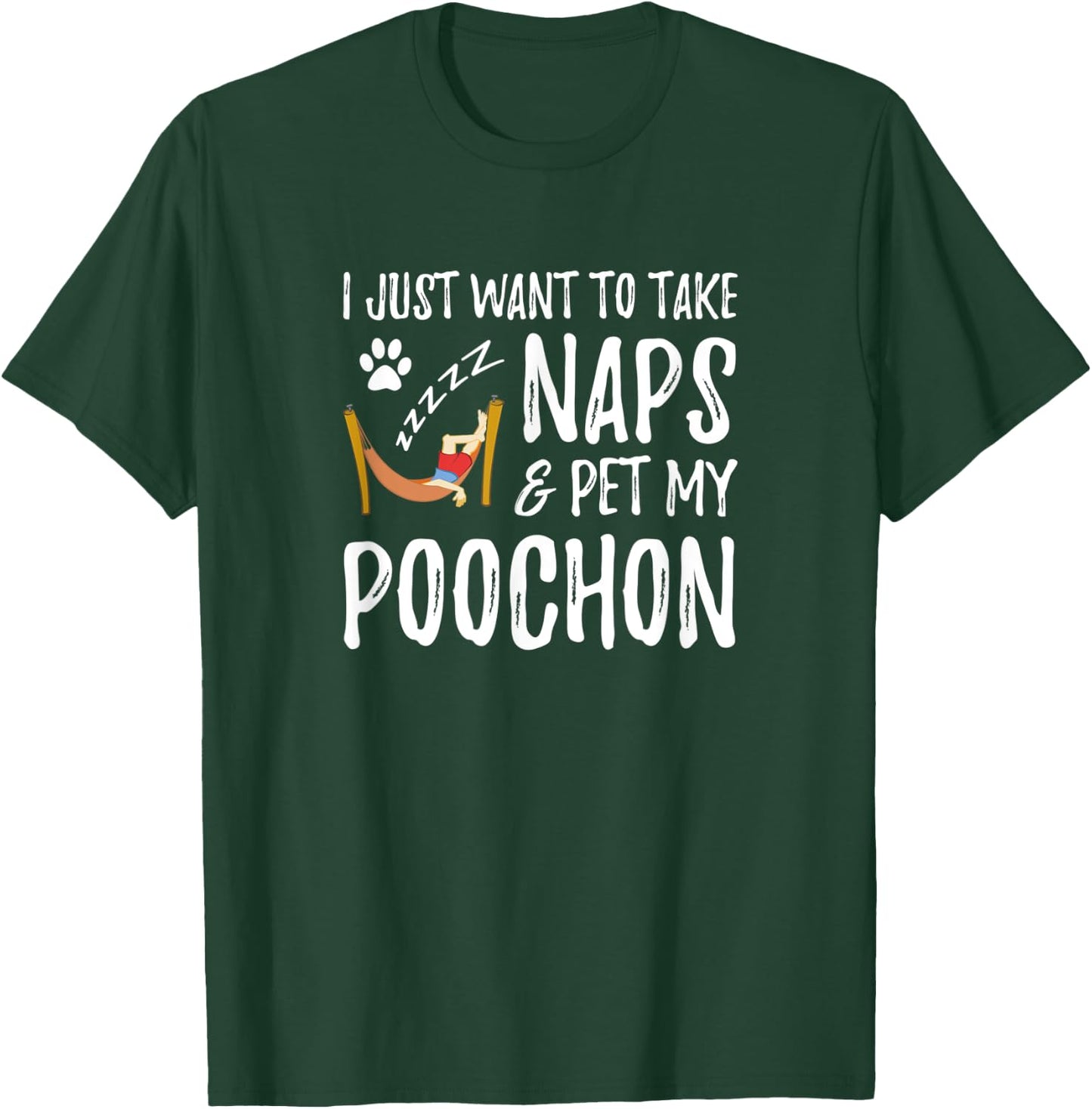 Poochon Mom Nap Funny Dog Mom Gift Men Women T-Shirt - T-Shirt | Forest