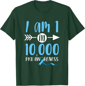 Phenylketonuria PKU Strong Warrior Heartbeat Awareness T-Shirt - T-Shirt | Forest