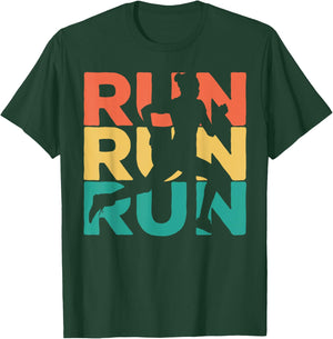 Retro Vintage Running Gift Runners T-Shirt - T-Shirt | Forest