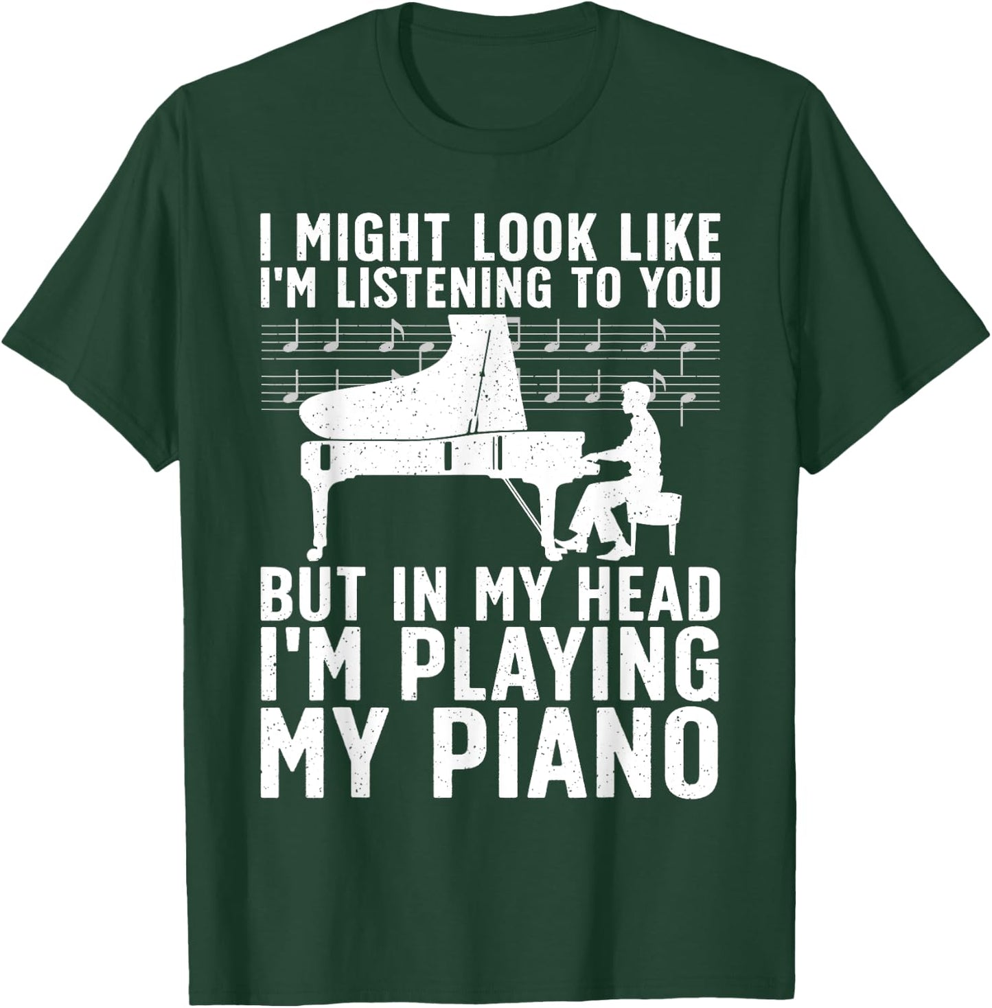 Funny Piano Art Women Music Keyboard Piano Lovers T-Shirt - T-Shirt | Forest