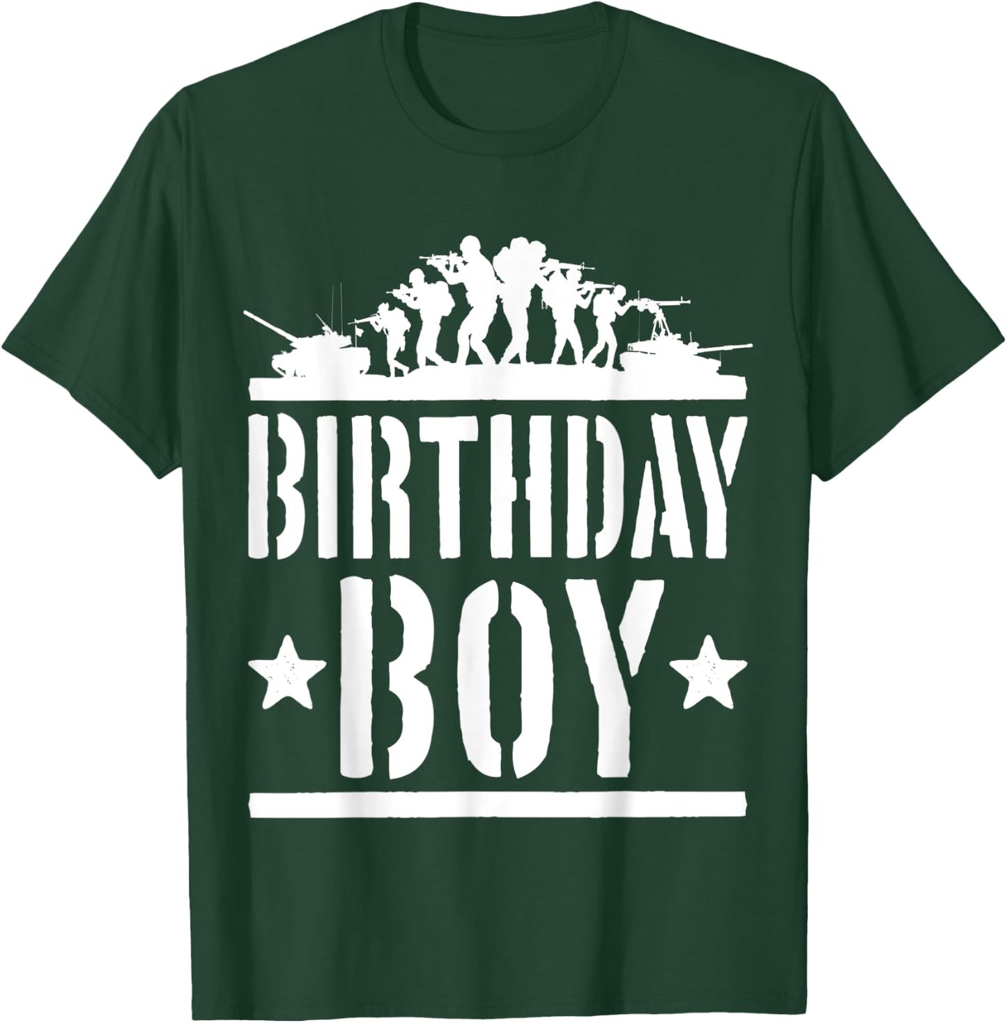 Kids Army Party Gift B-Day Party Shirt Birthday Boy T-Shirt - T-Shirt | Forest