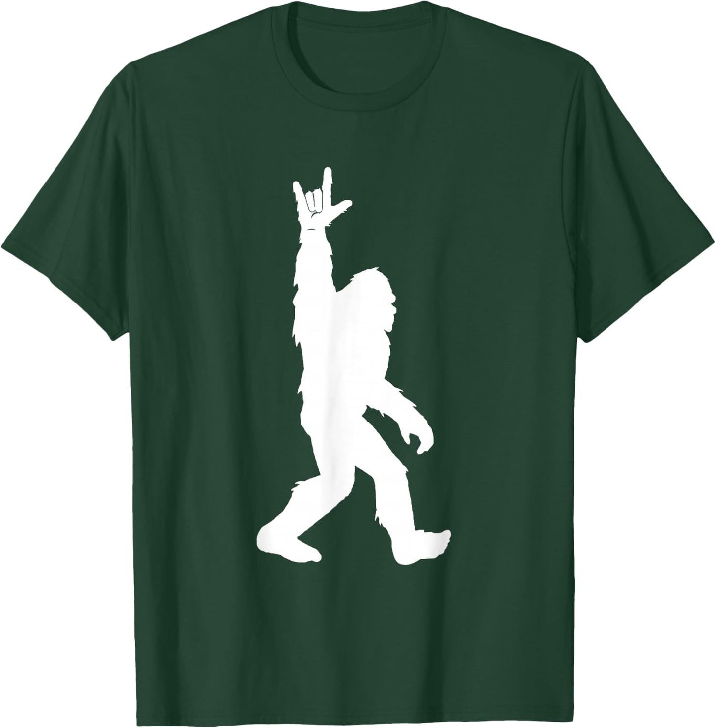 Bigfoot I Love You Hand Sign Language for Sasquatch Hunters T-Shirt - T-Shirt | Forest