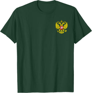 Russian Eagle Design Soviet Union CCCP USSR Slavic Russia T-Shirt - T-Shirt | Forest