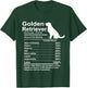 Funny Golden Retriever Facts Nutrition Gift Mother T-Shirt - T-Shirt | Forest