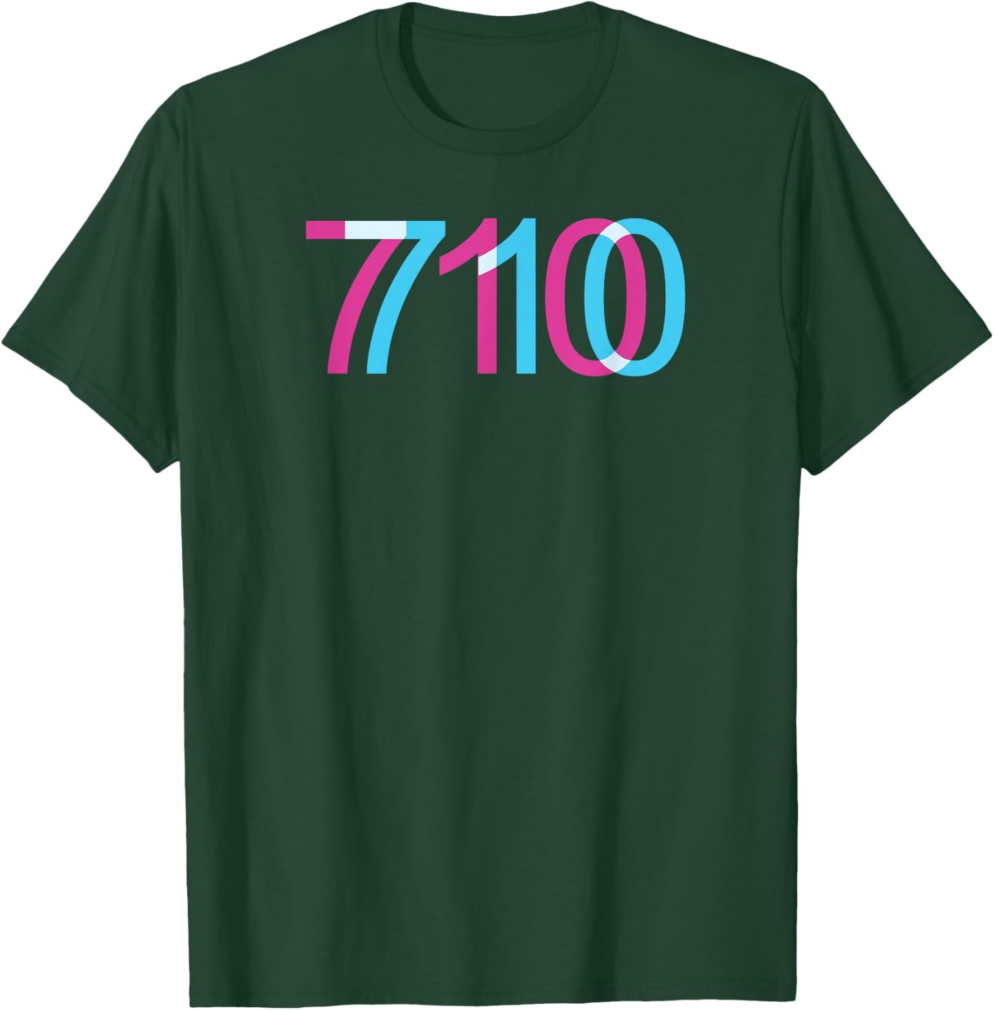 710 Oil Dabbing 420 Trippy Glitch T-Shirt - T-Shirt | Forest