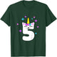 5 Year Old Cat Unicorn Caticorn 5th Birthday Party Girls T-Shirt - T-Shirt | Forest