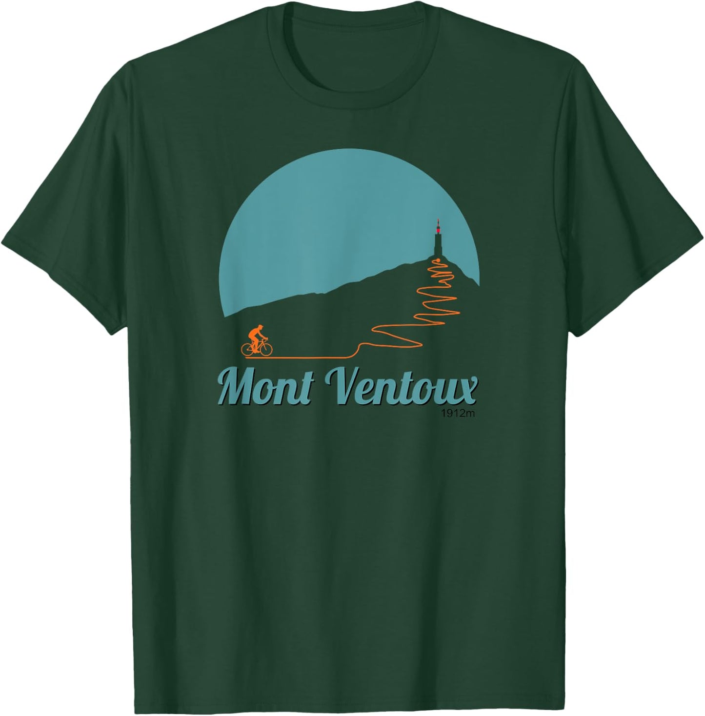 Mont Ventoux Cycling Climb - Mountain T-Shirt - T-Shirt | Forest