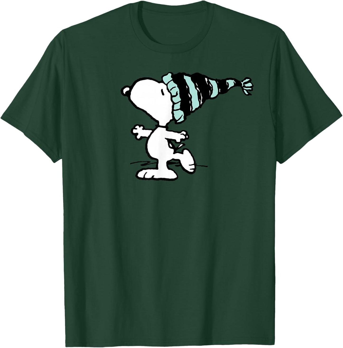 Peanuts Snoopy Holiday Winter Hat T-Shirt - T-Shirt | Forest