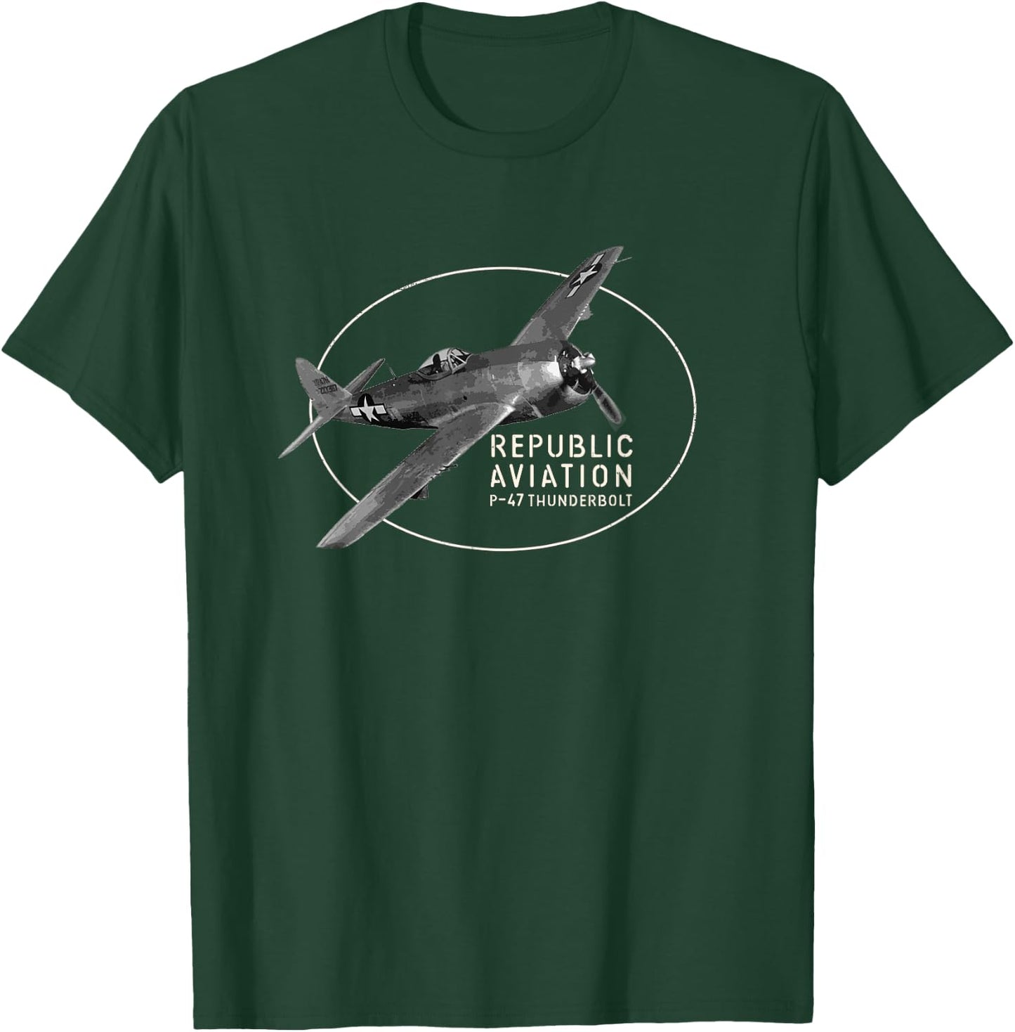 Republic P-47 Thunderbolt Jug WW2 fighter aircraft T-Shirt - T-Shirt | Forest