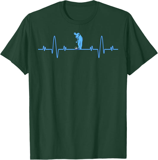 Funny Golf Heartbeat Shirt - Golfers Men Women Gifts Cool T-Shirt - T-Shirt | Forest