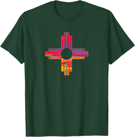 New Mexico State Flag - Retro Zia - Land of Enchantment T-Shirt - T-Shirt | Forest