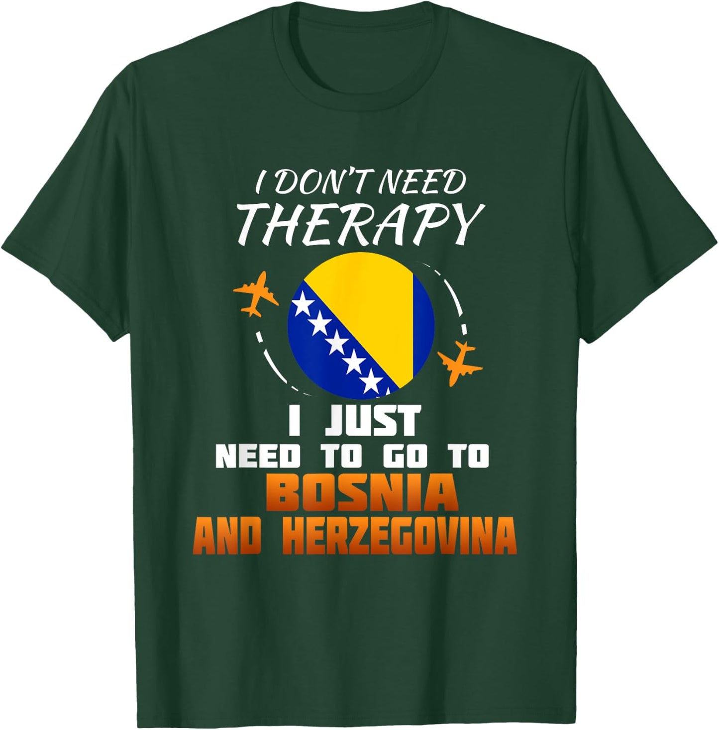 Bosnian Flag I Bosnia Flag Vacation I Bosnia T-Shirt - T-Shirt | Forest