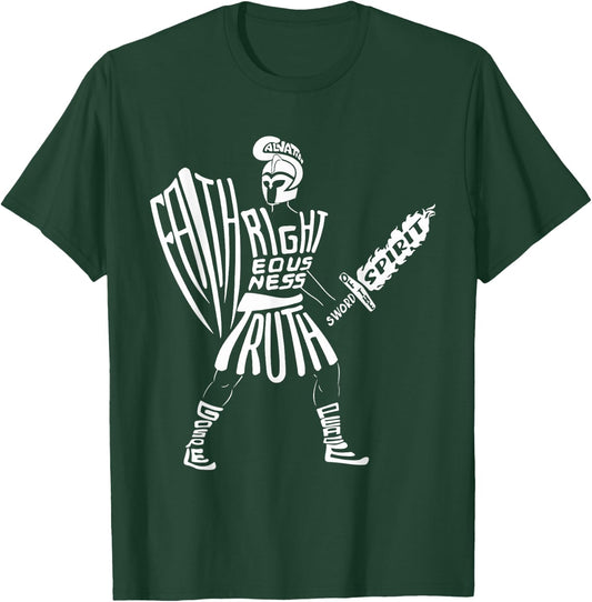Put on The Full Armor of God, Christian Jesus, Bible Verse T-Shirt - T-Shirt | Forest