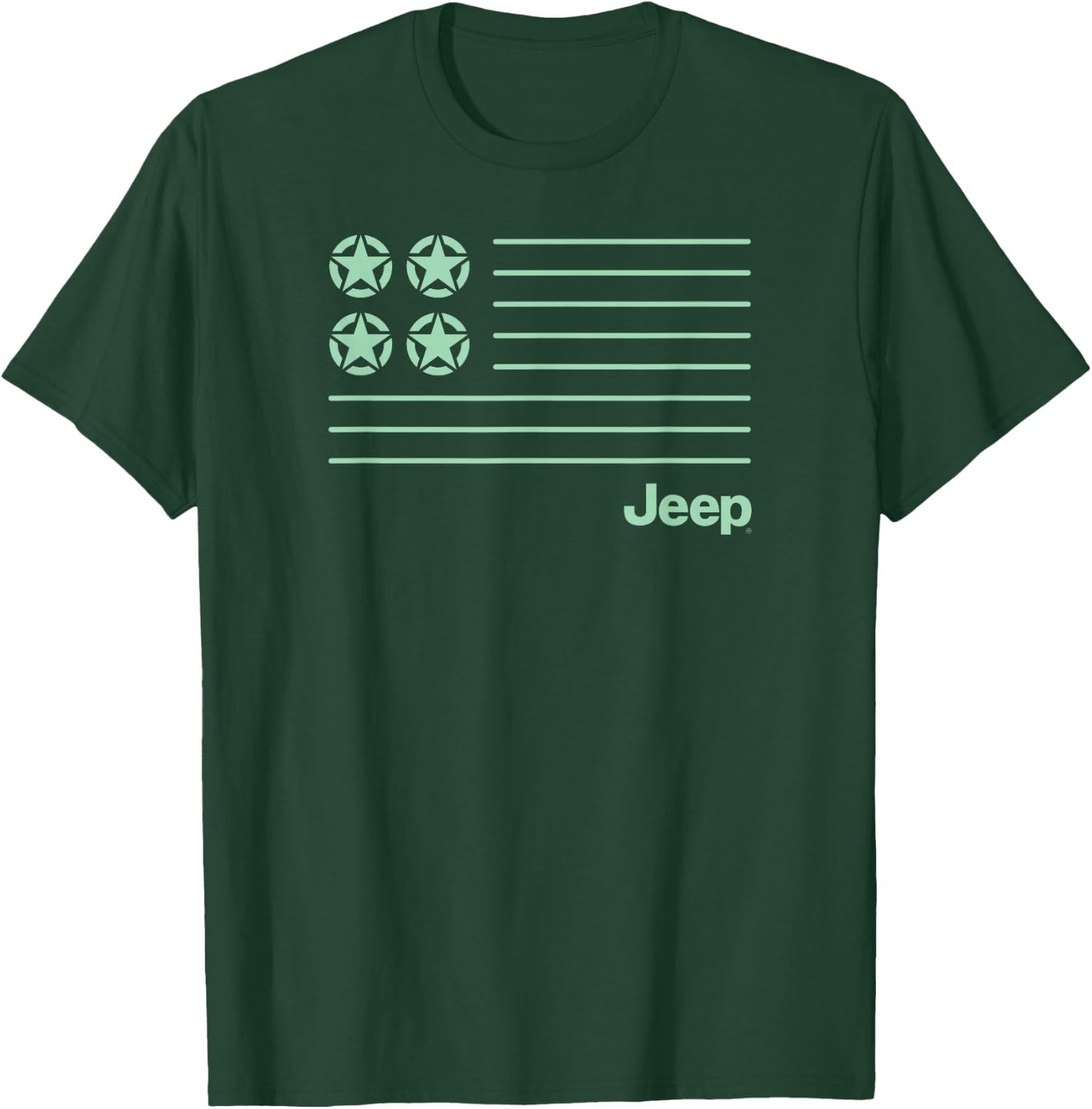 Jeep Modern Flag T-Shirt - T-Shirt | Forest
