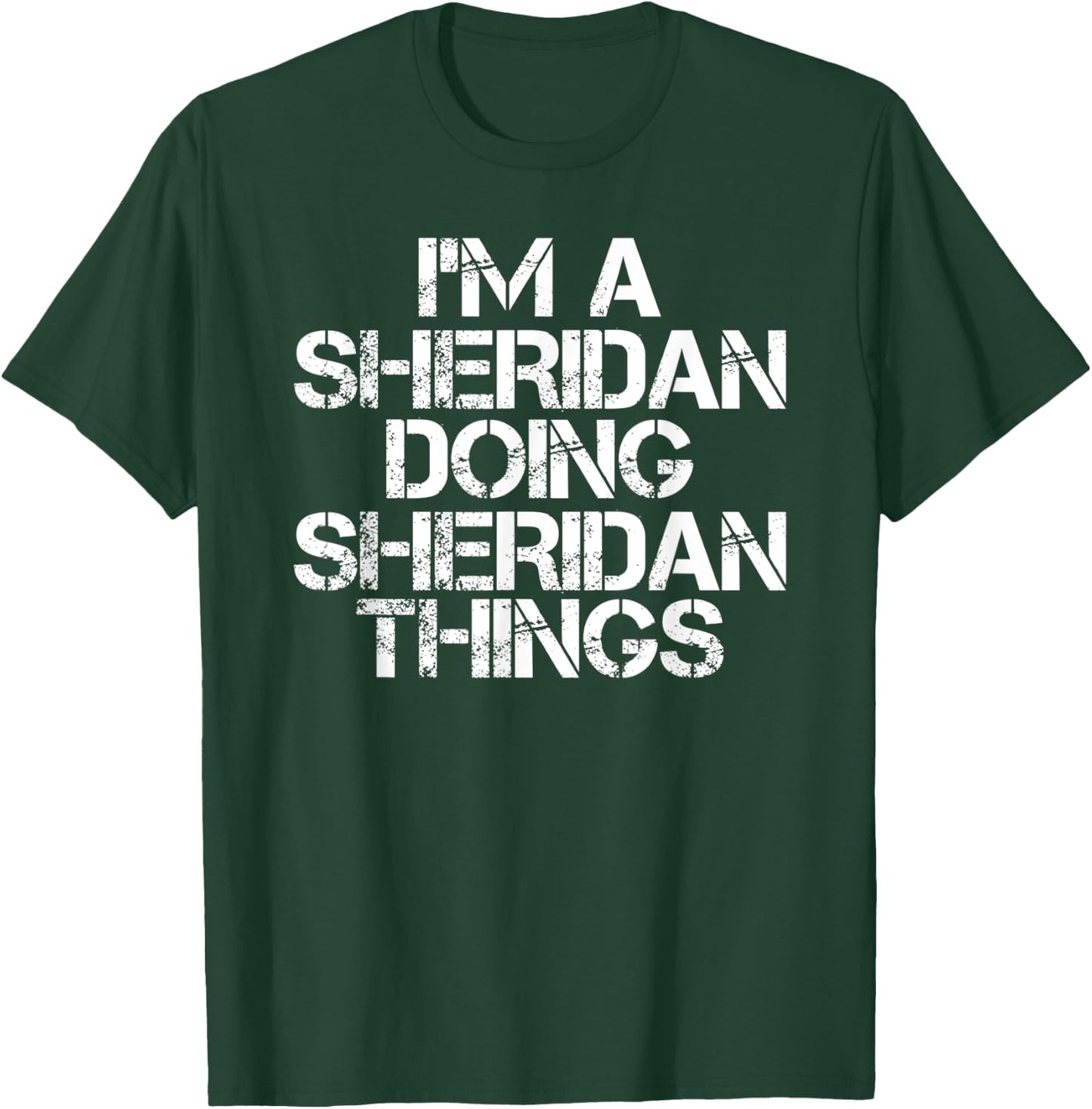 SHERIDAN Funny Surname Family Tree Birthday Reunion Gift T-Shirt - T-Shirt | Forest