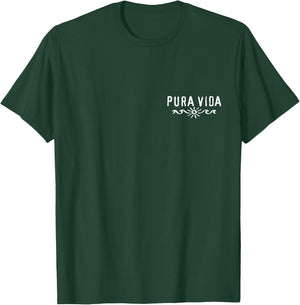 Pura Vida, Costa Rica, Wave, Sun, Happiness, Satisfaction T-Shirt - T-Shirt | Forest